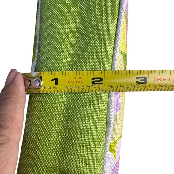 Clinique Floral Cosmetic Bag With Green & Purple Retro Print - Picture 16 of 16